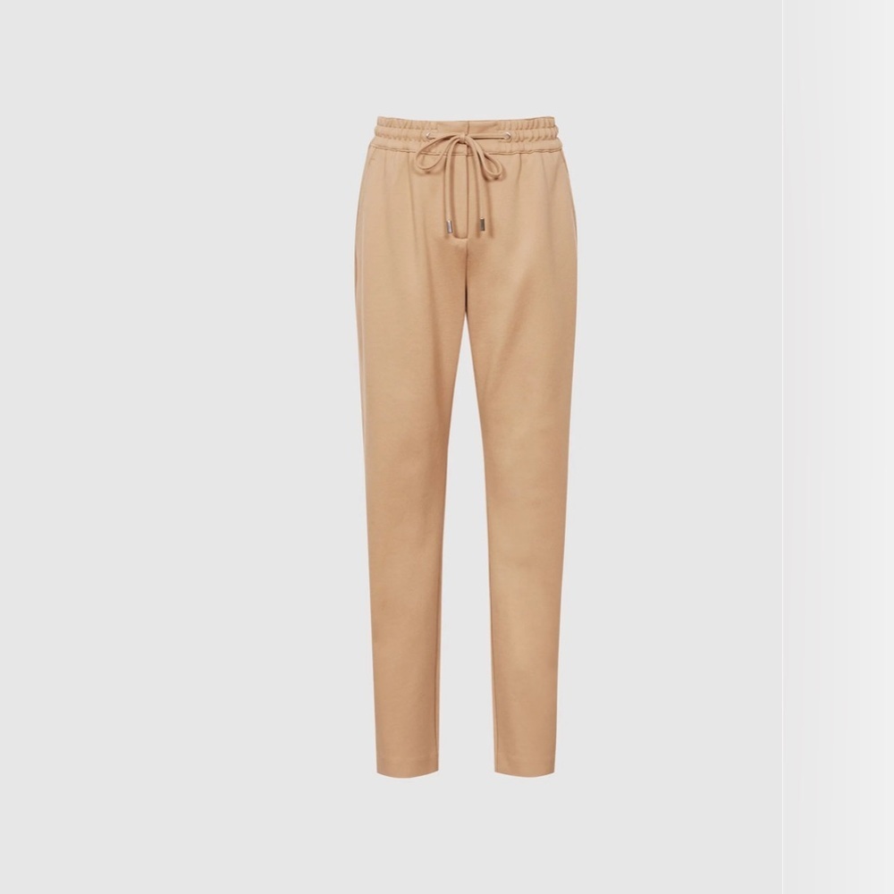 REISS Eve Pull On Jogger Pants In Camel US 10